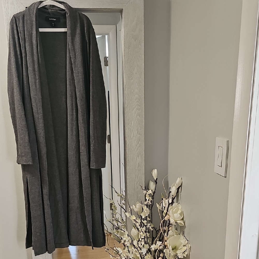 Karen Kane Heather Gray Maxi Cardigan